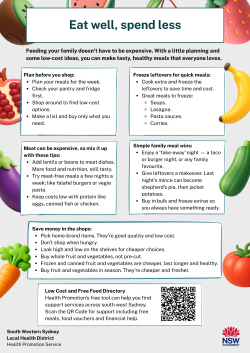 Eat Well, Spend Less