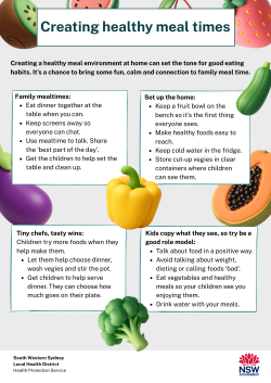 Creating healthy meal times